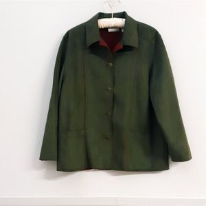 Alfred Dunner 🌟 Green Button Down Coat